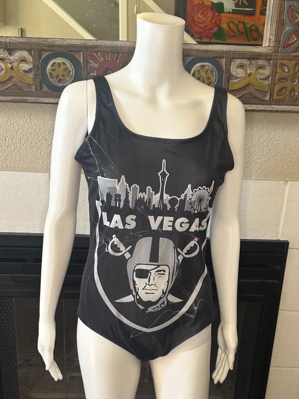 Las Vegas Raiders Women’s XL One Piece Swimsuit Leotard Summer Football